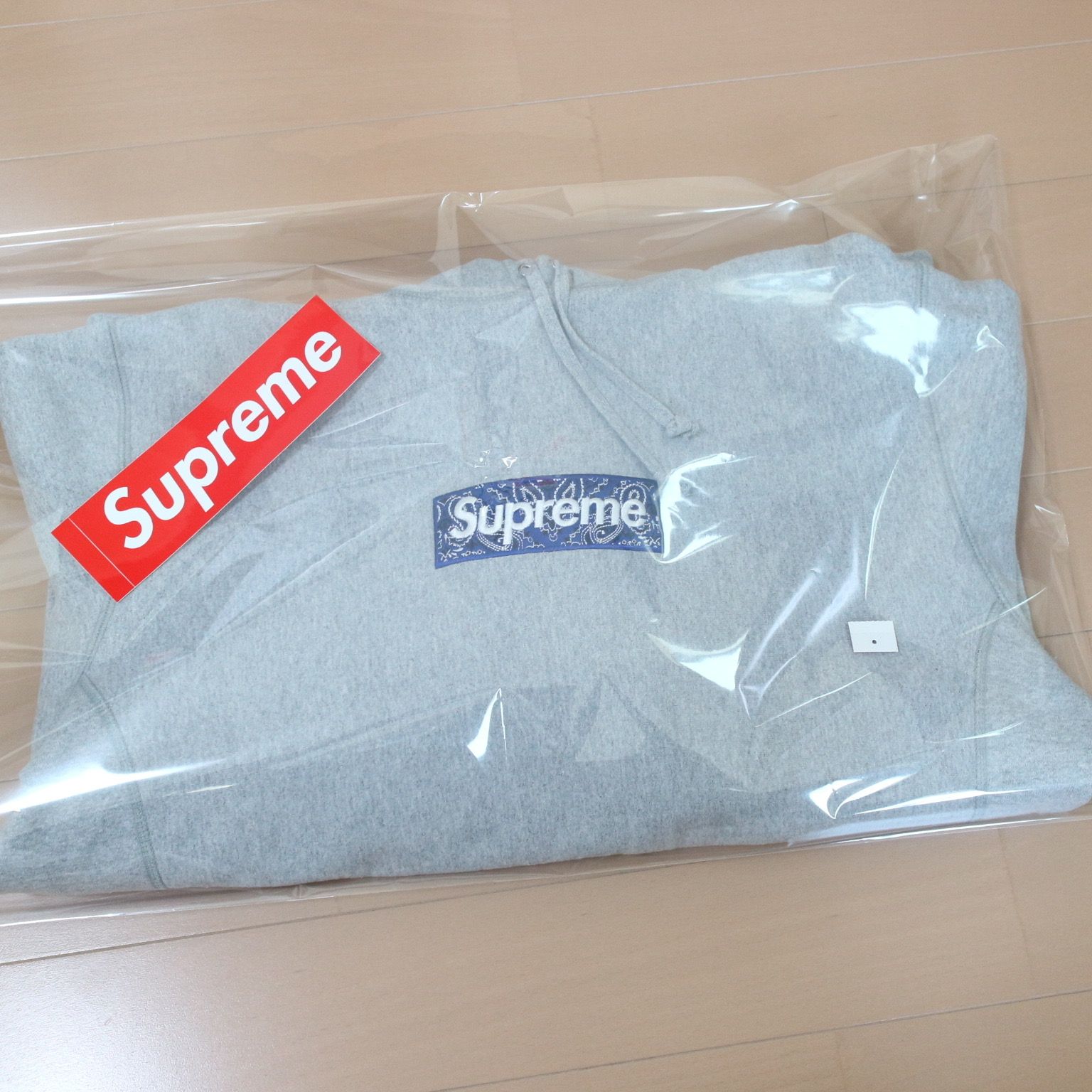Supreme Bandana Box Logo Hooded Sweatshirt "Grey"