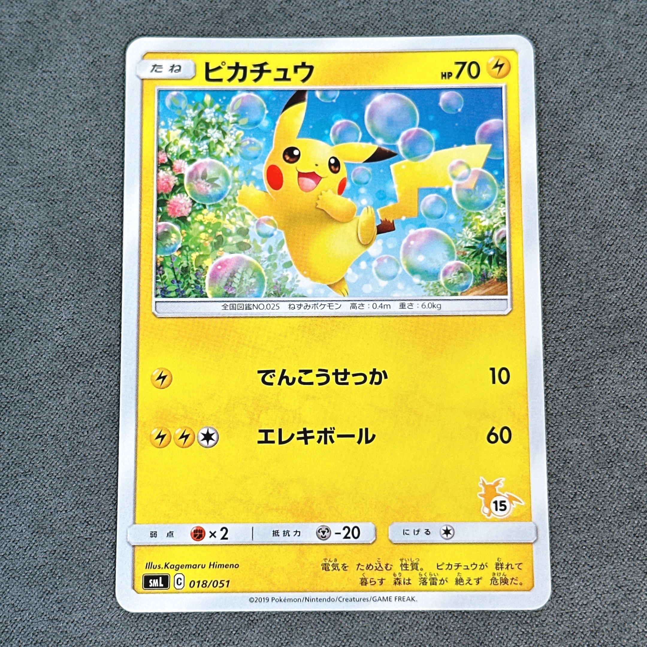 PSA10】ピカチュウ (15)[SML 018/051](サン&ムーン「ファミリー