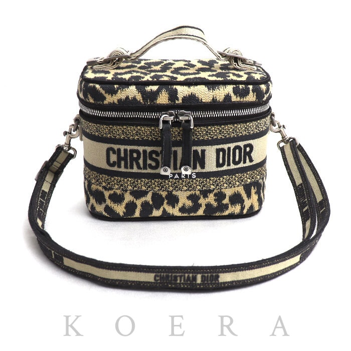 Dior ディオール バニティスモール トラベル レオパード 2Wayショルダーバッグ S5529VRHM_M918 レディース【中古】