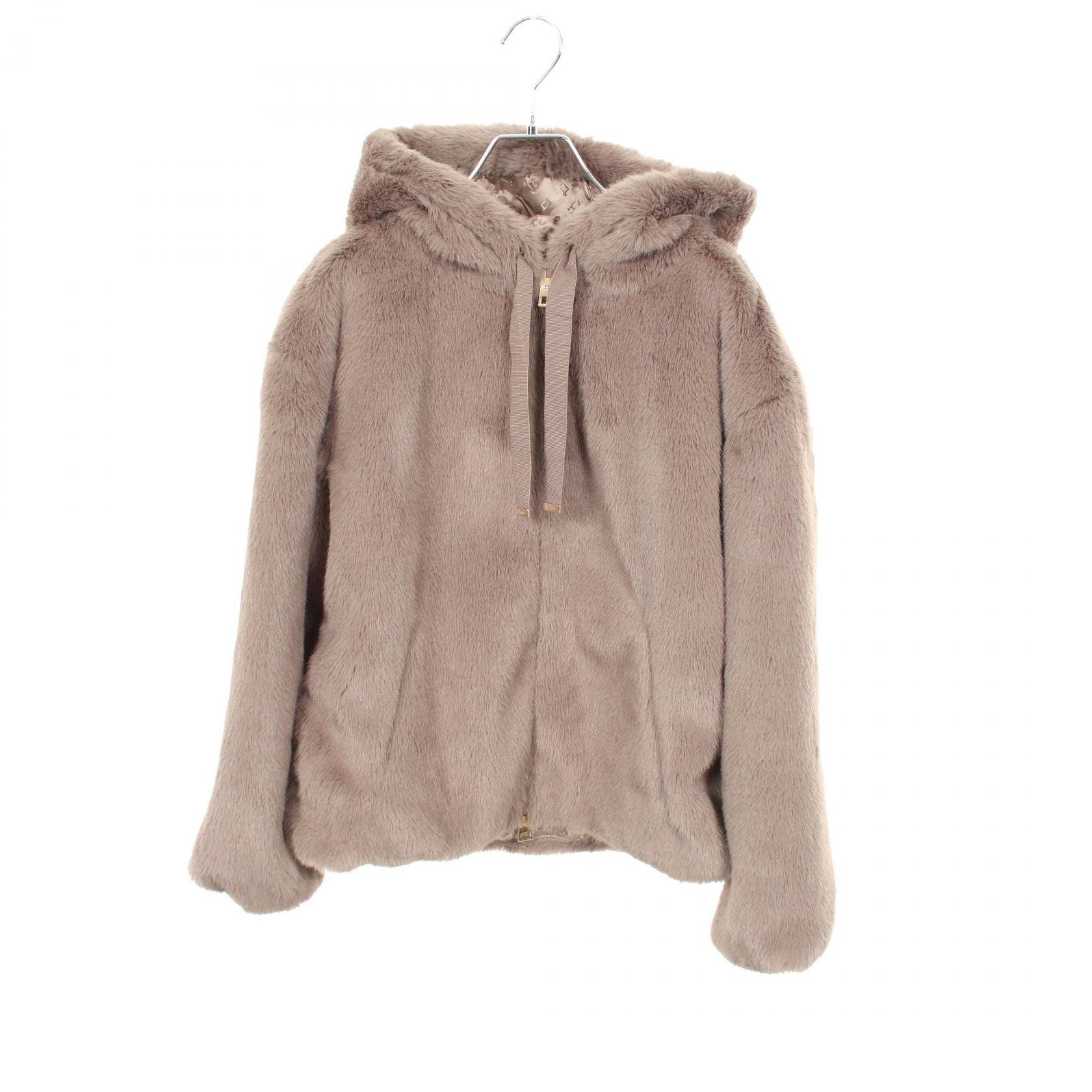 ヘルノ Herno エコファー ブルゾン フード付き 衣料品 アウター ポリエステル レディース グレー系 GI000256D 【中古】