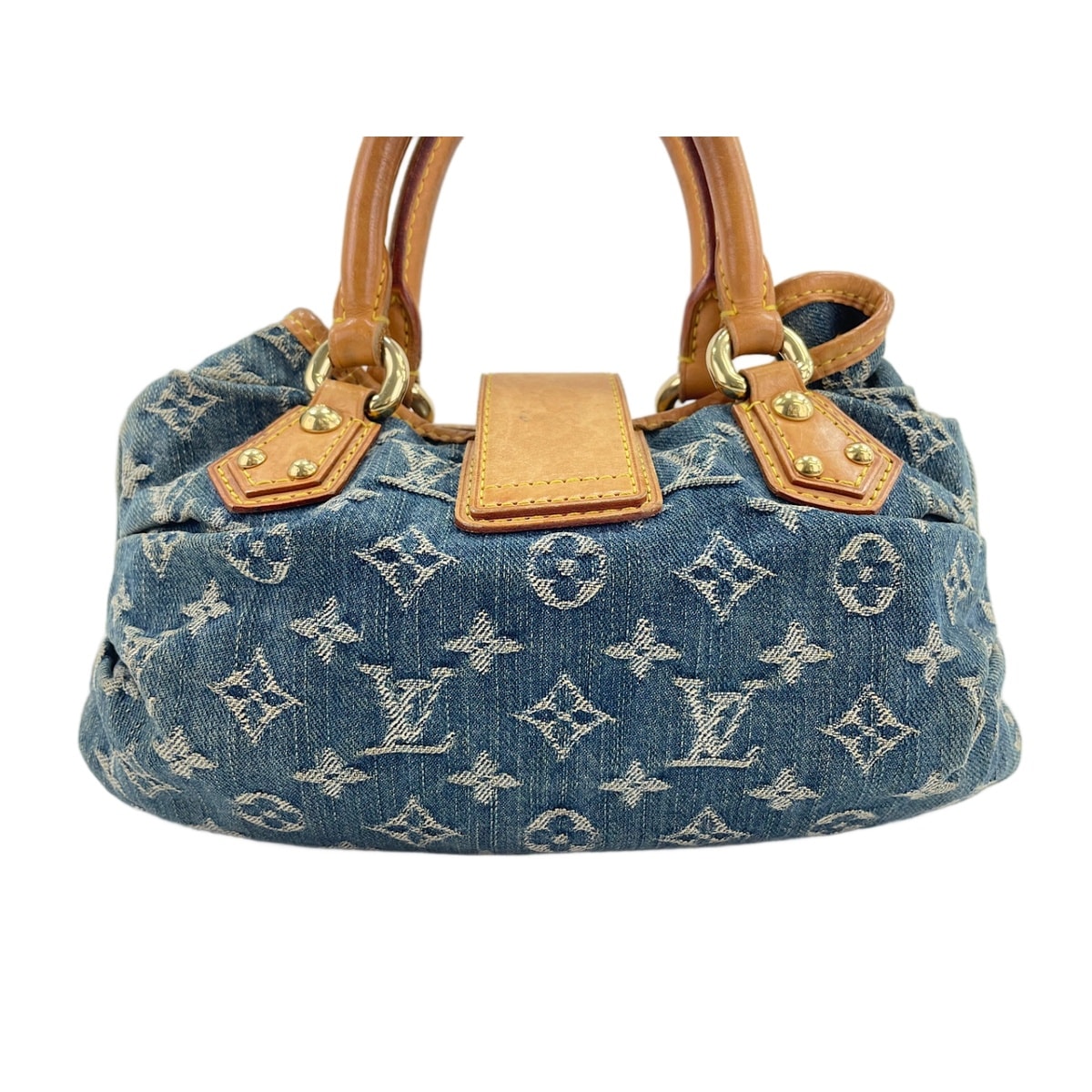 ヴィトン LV モノグラム・デニム プリーティ ハンドバッグ【中古】