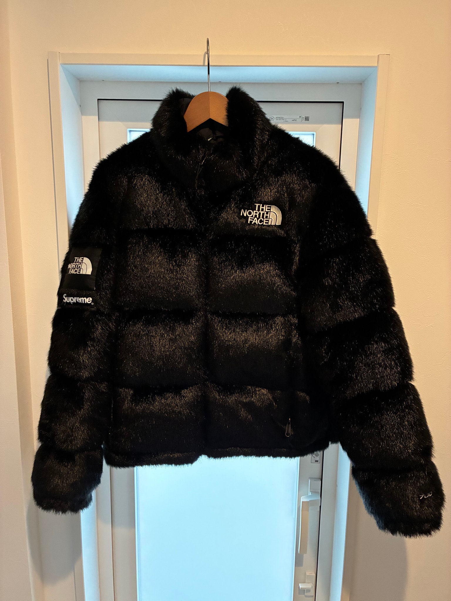 Supreme x The North Face Faux Fur Nuptse Jacket "Black"