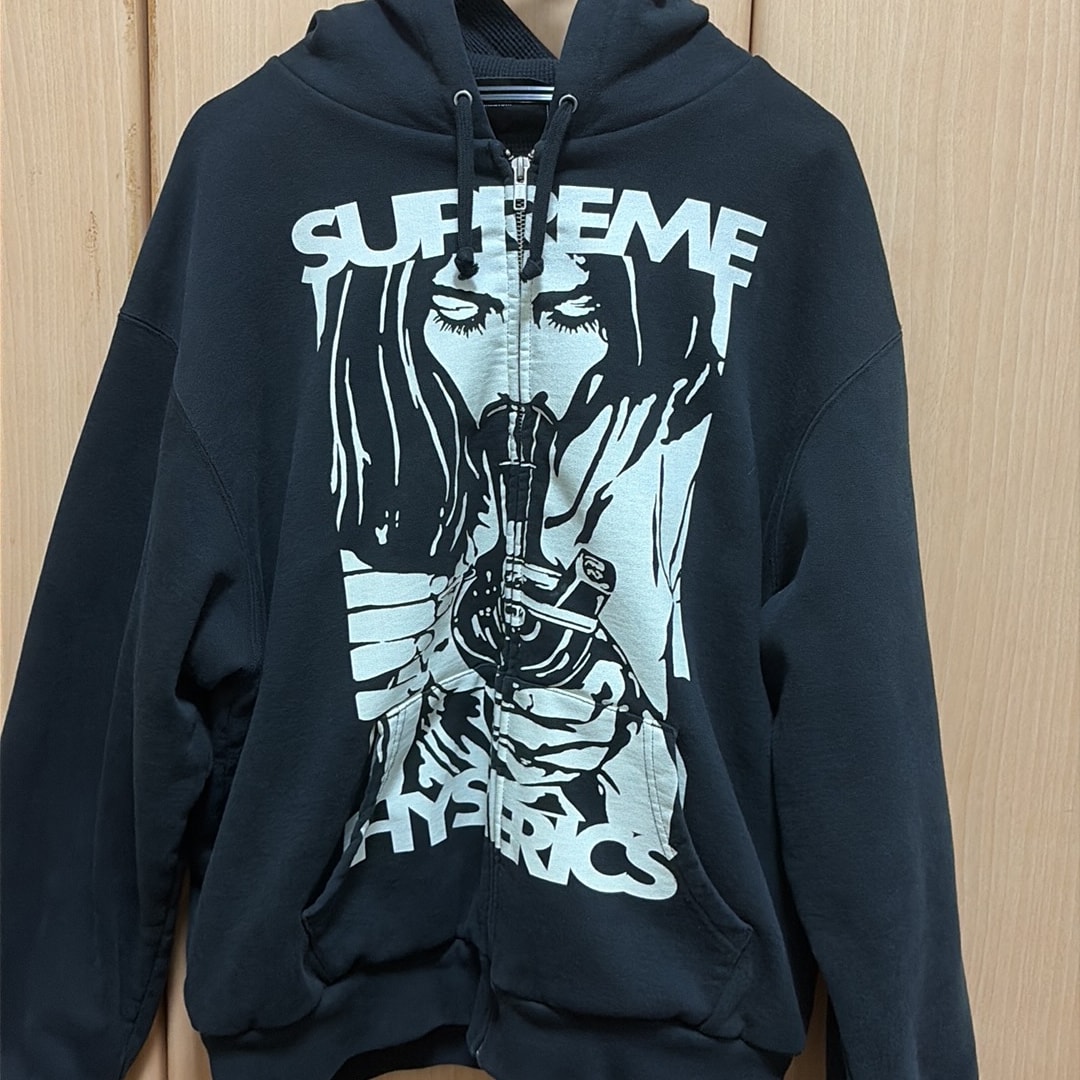 Supreme x HYSTERIC GLAMOUR Thermal Lined Zip Up Hooded Sweatshirt "Black"