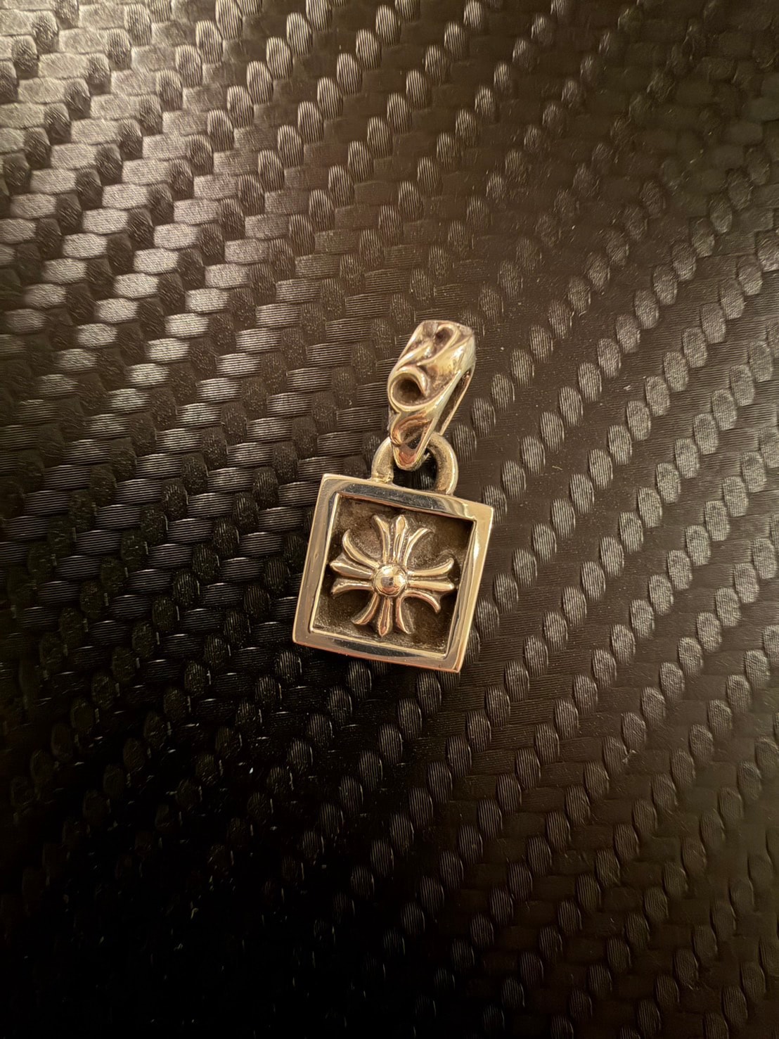 Chrome Hearts Framed CH Plus Charm "Silver"