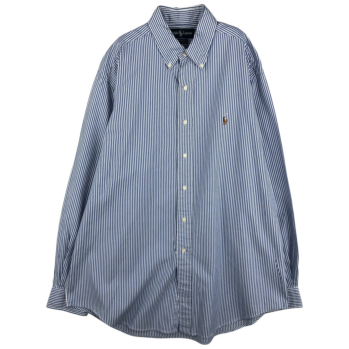 古着 ラルフローレン Ralph Lauren YARMOUTH 長袖 ボタンダウンストライプシャツ スリランカ製 メンズL相当/eaa459370
