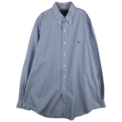 古着 ラルフローレン Ralph Lauren YARMOUTH 長袖 ボタンダウンストライプシャツ スリランカ製 メンズL相当/eaa459370