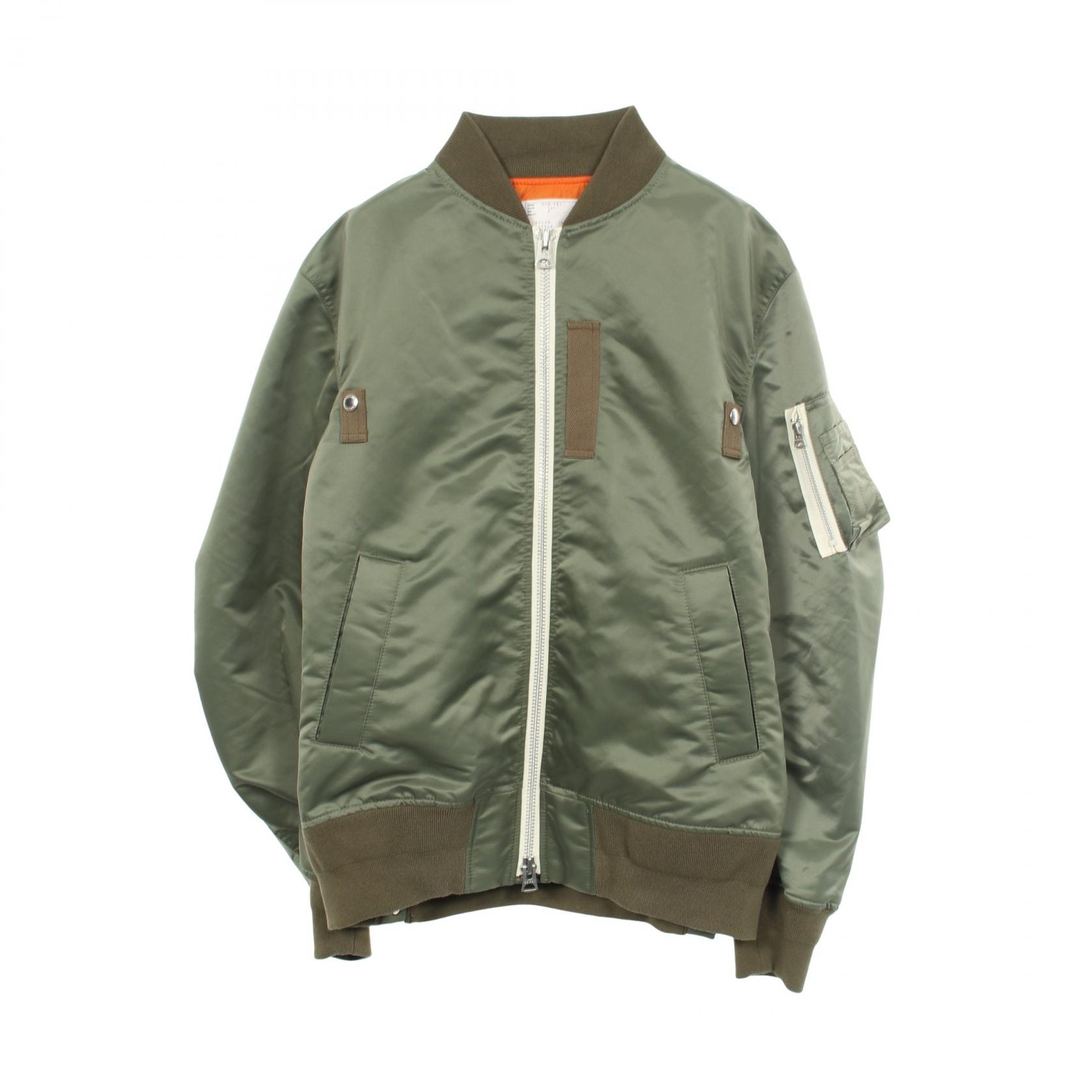 サカイ Sacai ミリタリージャケット 衣料品 アウター ナイロン メンズ カーキ系 SCM-051 【中古】