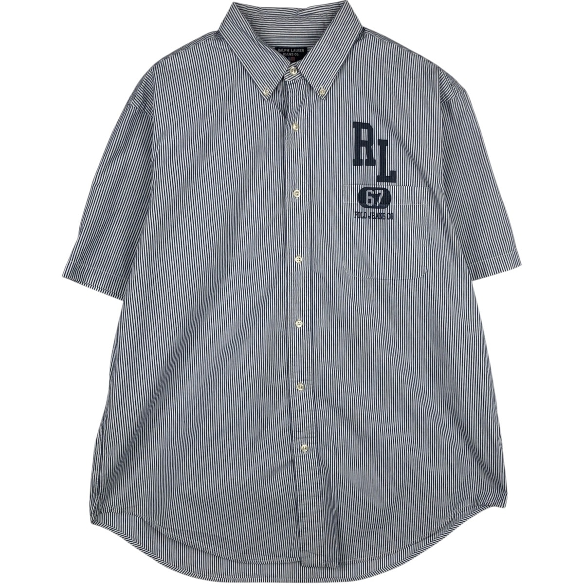 古着 ラルフローレン Ralph Lauren JEANS CO. 半袖 ボタンダウンシャツ メンズL相当/eaa477551