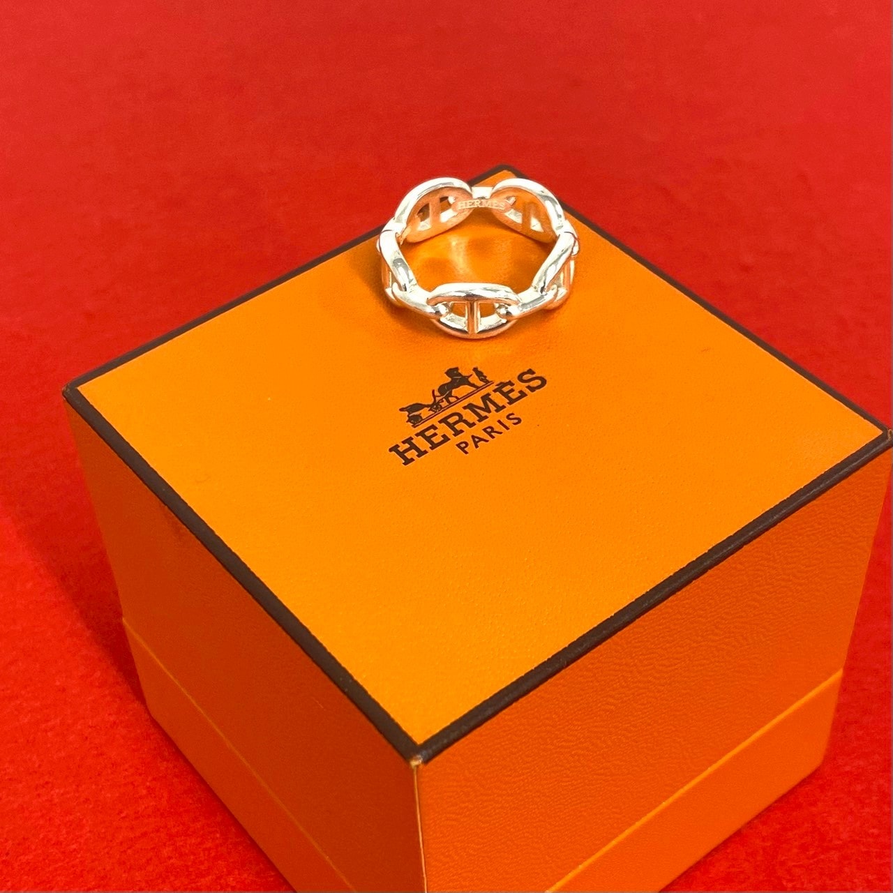 HERMES エルメス シェーヌダンクル アンシェネ リング シルバー925 リング・指輪 17号 シルバー
 40831