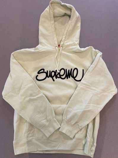 Supreme Raised Handstyle Hooded Sweatshirt "Pale Green"