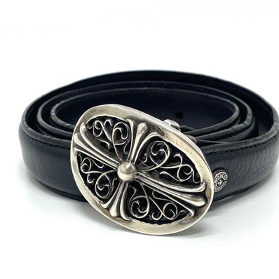 クロムハーツ クラシック オーバルクロス メンズ ベルト ブラック 黒 32