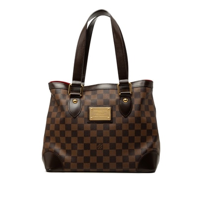 ルイ ヴィトン ダミエ ハムステッドPM トートバッグ ハンドバッグ N51205 エベヌ ブラウン PVC レザー レディース LOUIS VUITTON 中古