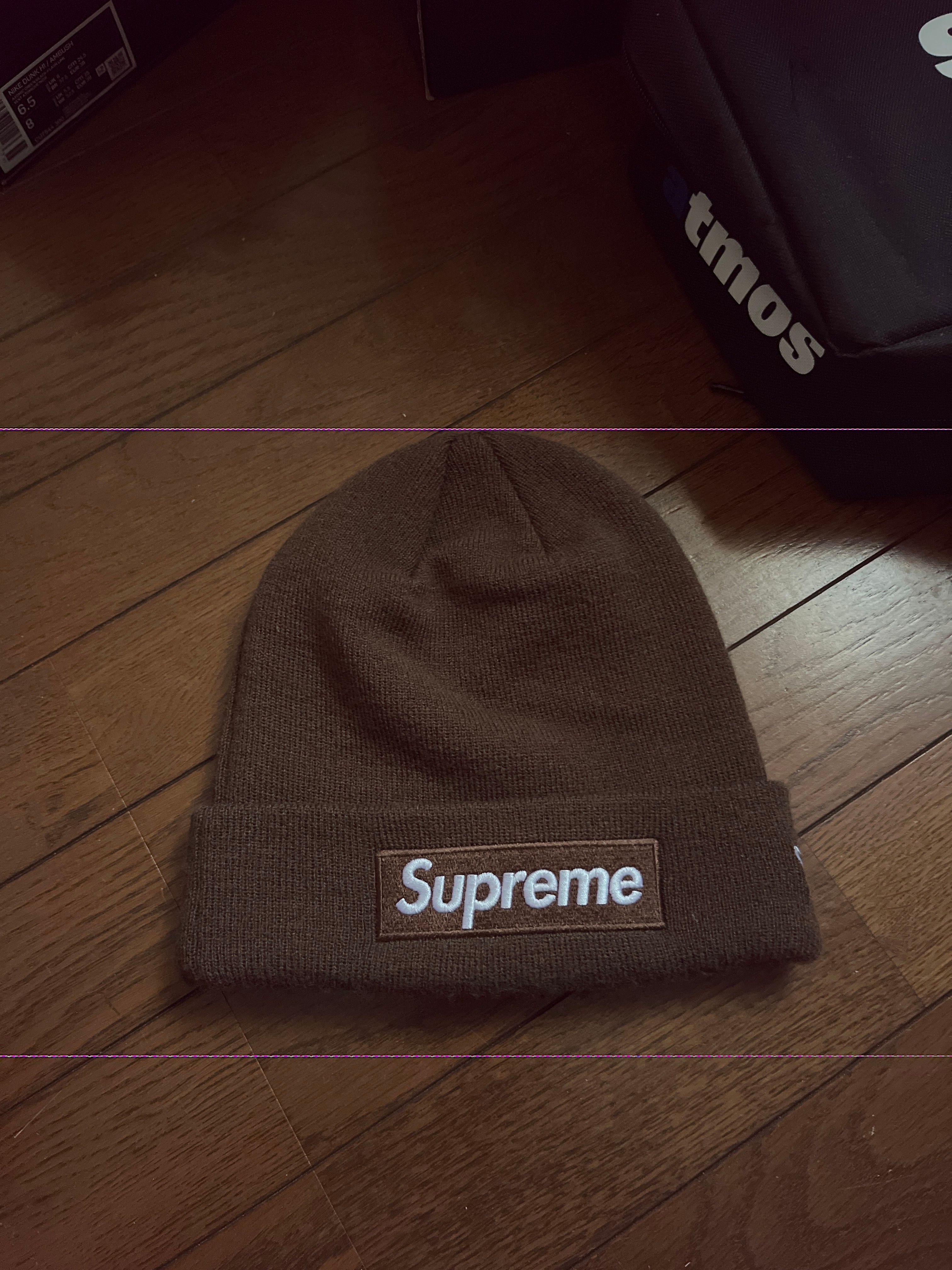 Supreme New Era® Box Logo Beanie "Brown"