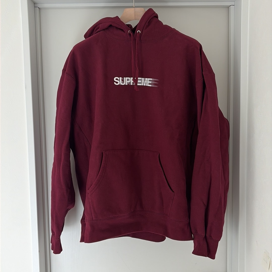Supreme Motion Logo Hooded Sweatshirt "Burgundy" (23SS)
