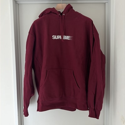 Supreme Motion Logo Hooded Sweatshirt "Burgundy" (23SS)