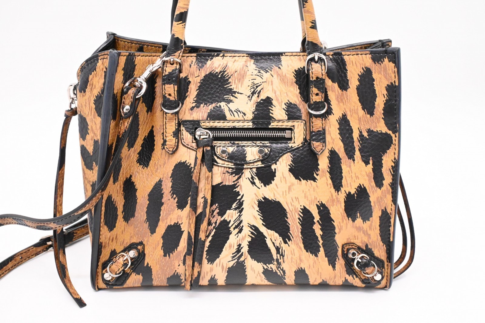 バレンシアガ ペーパー ミニ 2Wayバッグ レオパード柄