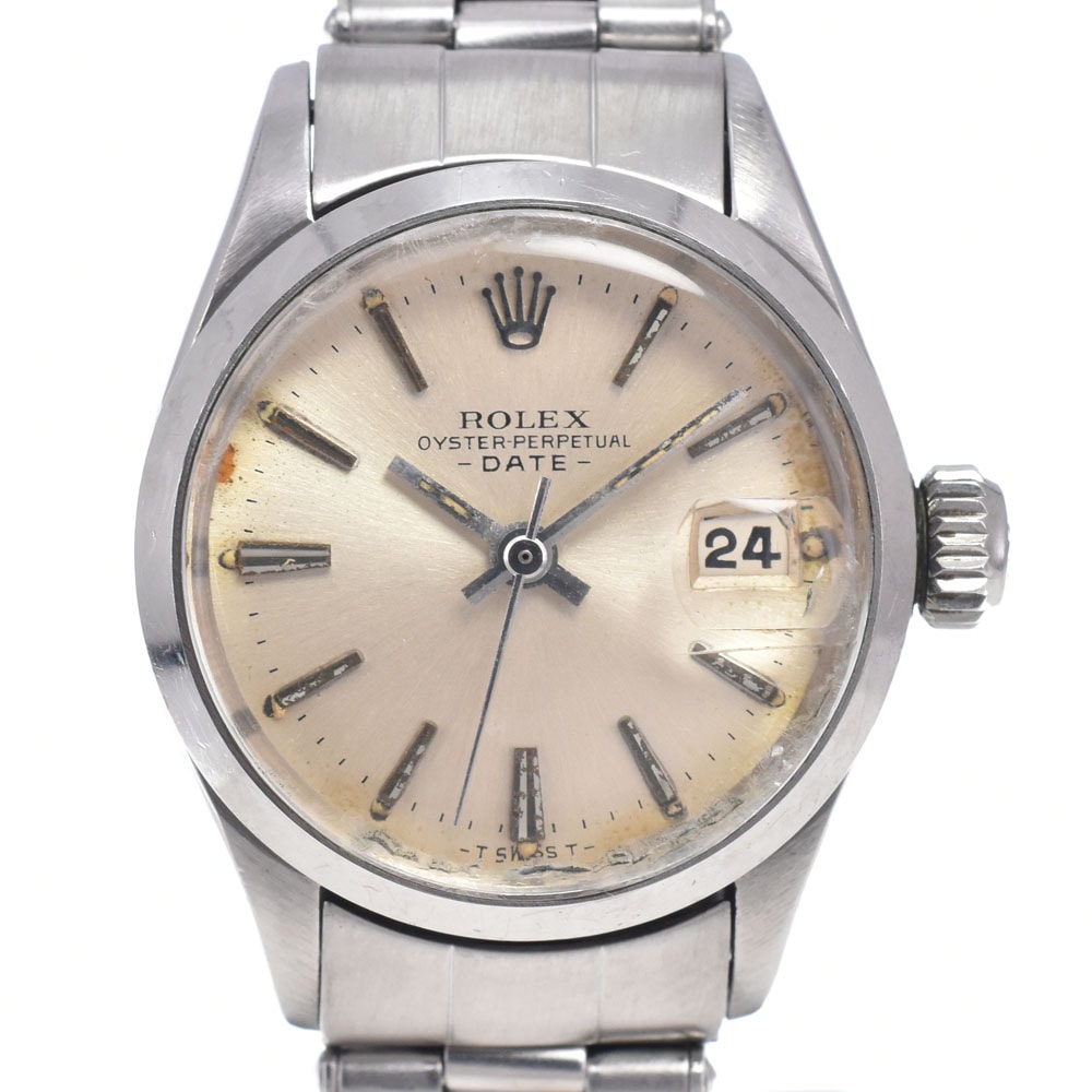 ロレックス ROLEX 6516 ヴィンテージ オイスターパーペチュアルデイト Cal.1161 自動巻き レディース 良品 保証書付き 腕時計 O#148847