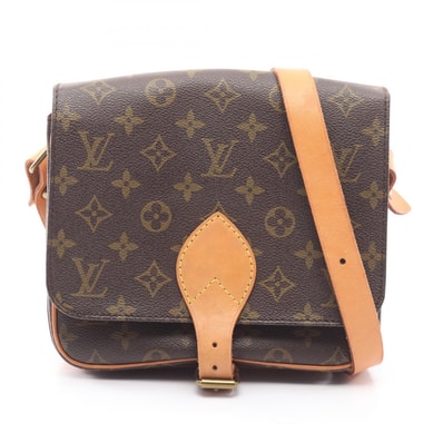 ルイ・ヴィトン LOUIS VUITTON カルトシエールMM モノグラム ショルダーバッグ バッグ PVCコーティングキャンバス レザー レディース ブラウン系 M51253 【中古】