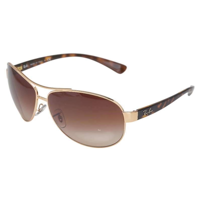 レイバン ティアドロップ サングラス RB3386 ゴールド ブラウン メッキ プラスチック メンズ Ray-Ban 中古
