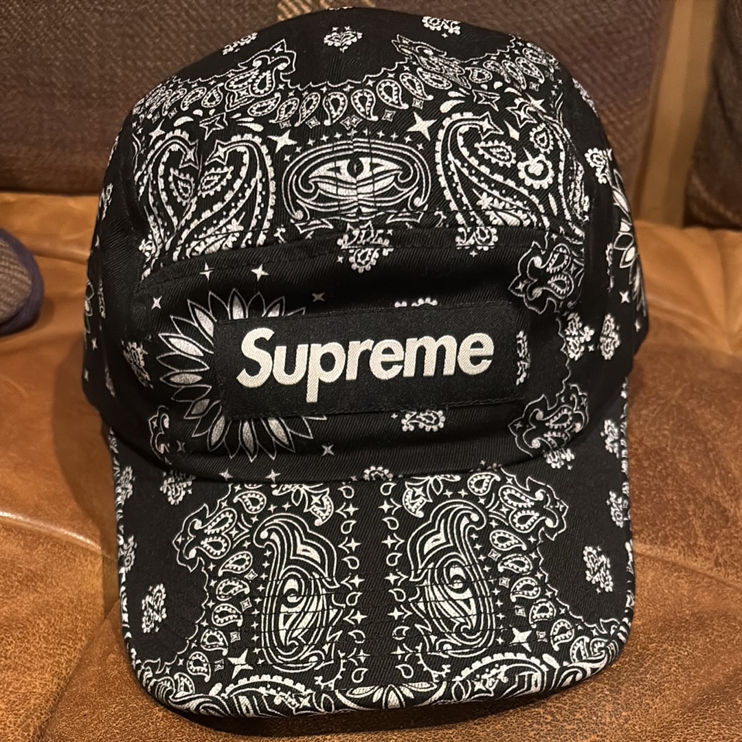 Supreme Bandana Camp Cap "Black"