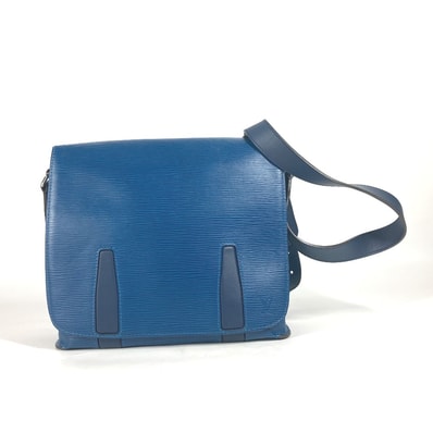 ルイヴィトン LOUIS VUITTON ハリントンメッセンジャー M53407 エピ 斜め掛け カバン フラップ ショルダーバッグ エピレザー ブルーアズール ブルー