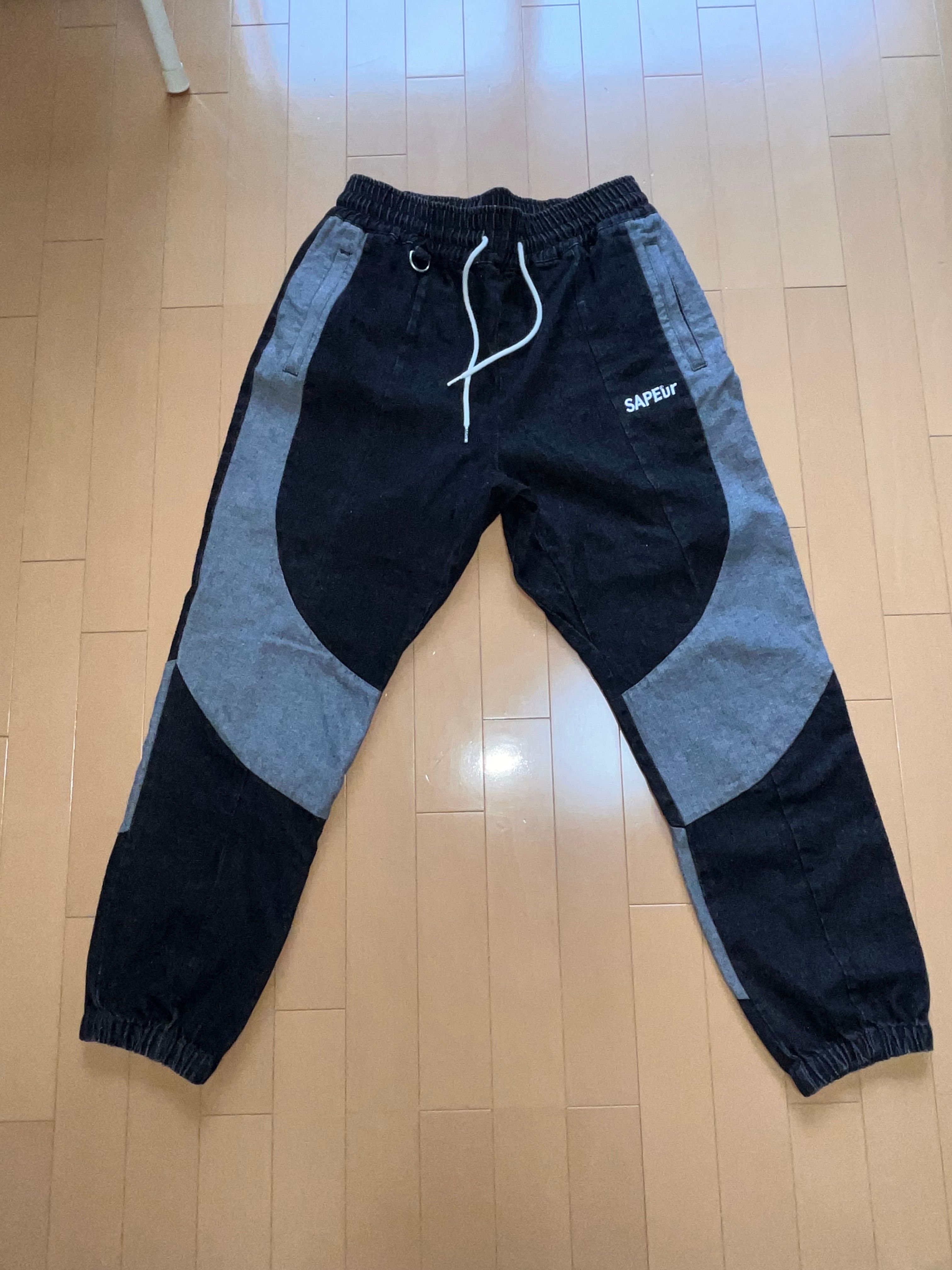 SAPEur DENIM TRACK PANTS "Black"