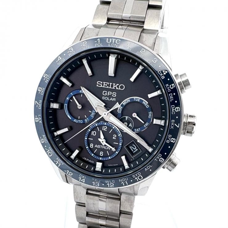 セイコー アストロン 5Xシリーズ GPSソーラー 腕時計 SBXC001 シルバー ブルー文字盤 SEIKO 正規品【鑑定済み】