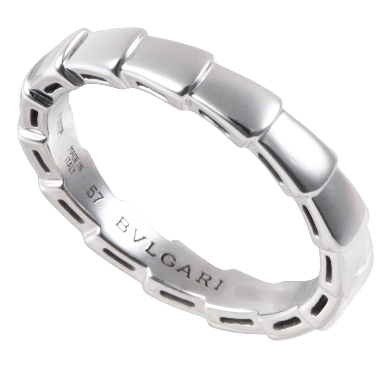 BVLGARI ブルガリ セルペンティ ヴァイパー ウェディング リング 349686 指輪 17号 K18WG シルバー【中古】