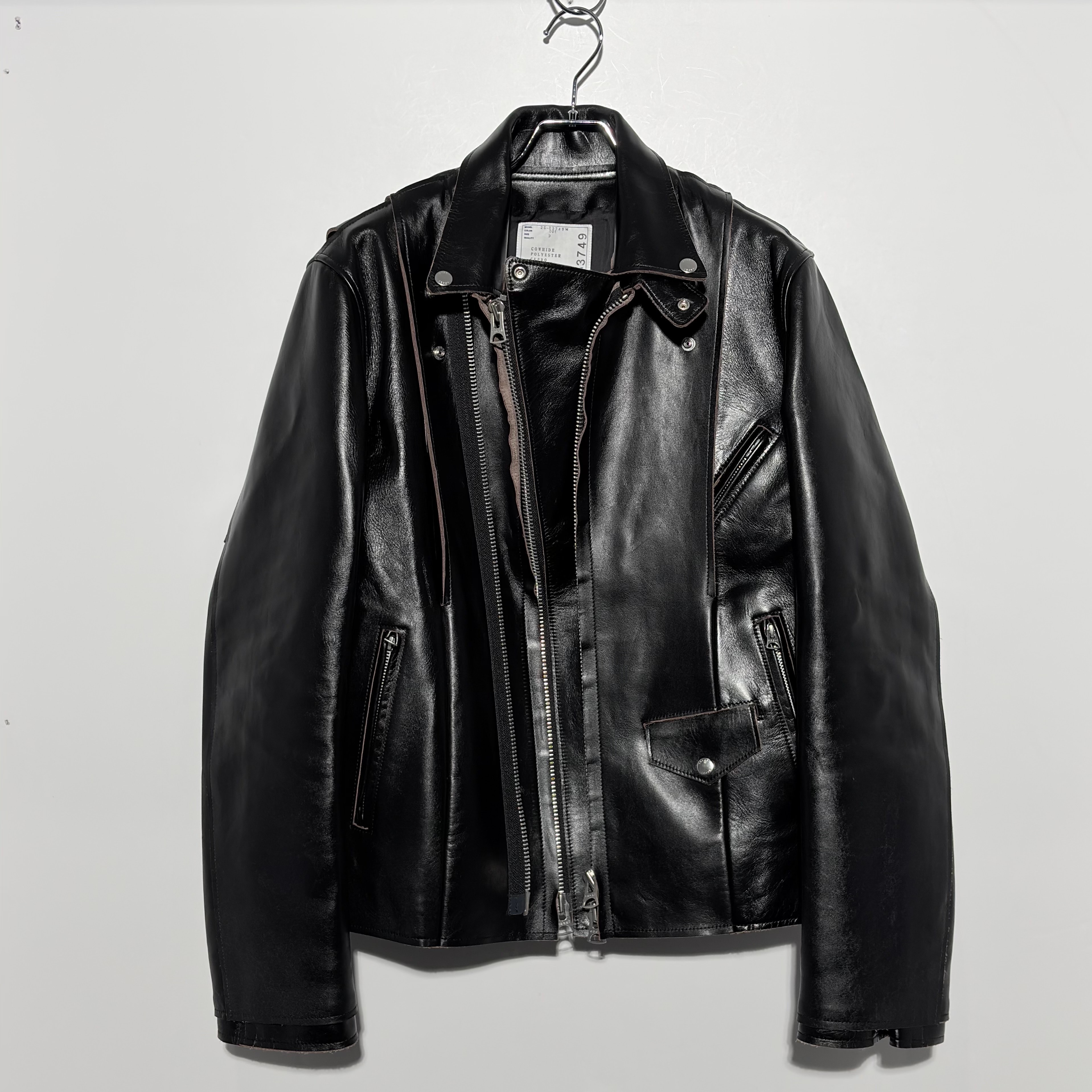 sacai Leather Riders Jacket "Black"