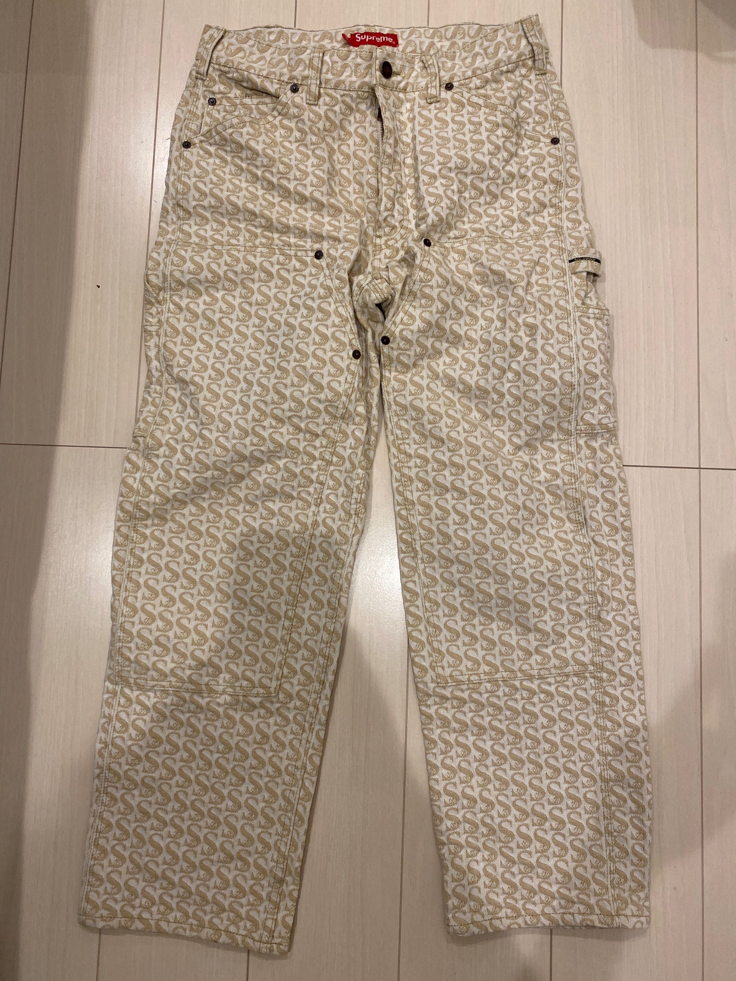 Supreme Monogram Double Knee Denim Painter Pant "Tan"