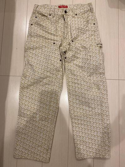 Supreme Monogram Double Knee Denim Painter Pant "Tan"