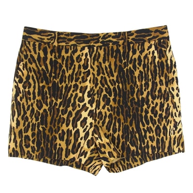 WACKO MARIA ワコマリア 12SS 12SS-GABA-PT04 ウール レオパード ショーツ ショートスラックス ハーフパンツ ブラウン系 S【中古】