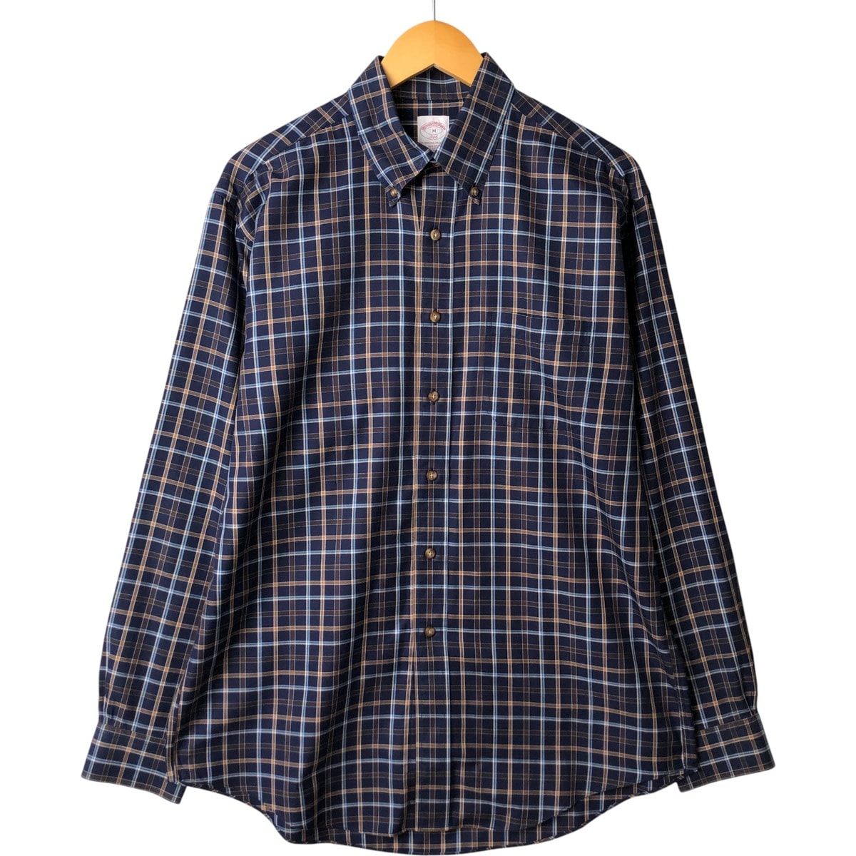 古着 ブルックスブラザーズ Brooks Brothers 346 長袖 ボタンダウンチェックシャツ メンズM相当/eaa594261