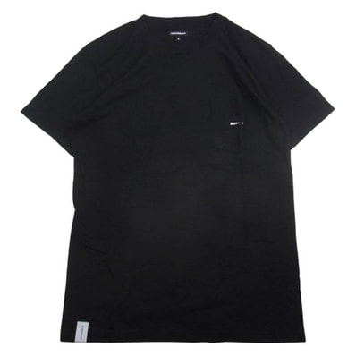 DESCENDANT ディセンダント Tシャツ クジラ刺繍 ポケット Tシャツ 半袖カットソー ブラック系 2【中古】