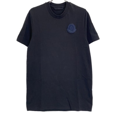 モンクレール 国内正規 23年 I20918C00069 ブラック ロゴワッペン 半袖Tシャツ L