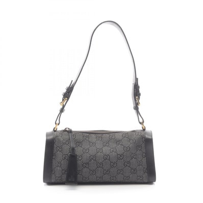 グッチ GUCCI GG柄 ショルダーバッグ バッグ デニム レディース ブラック系 92707 【中古】