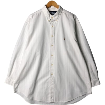 古着 ラルフローレン Ralph Lauren YARMOUTH 長袖 ボタンダウンストライプシャツ メンズXXL相当/eaa574098