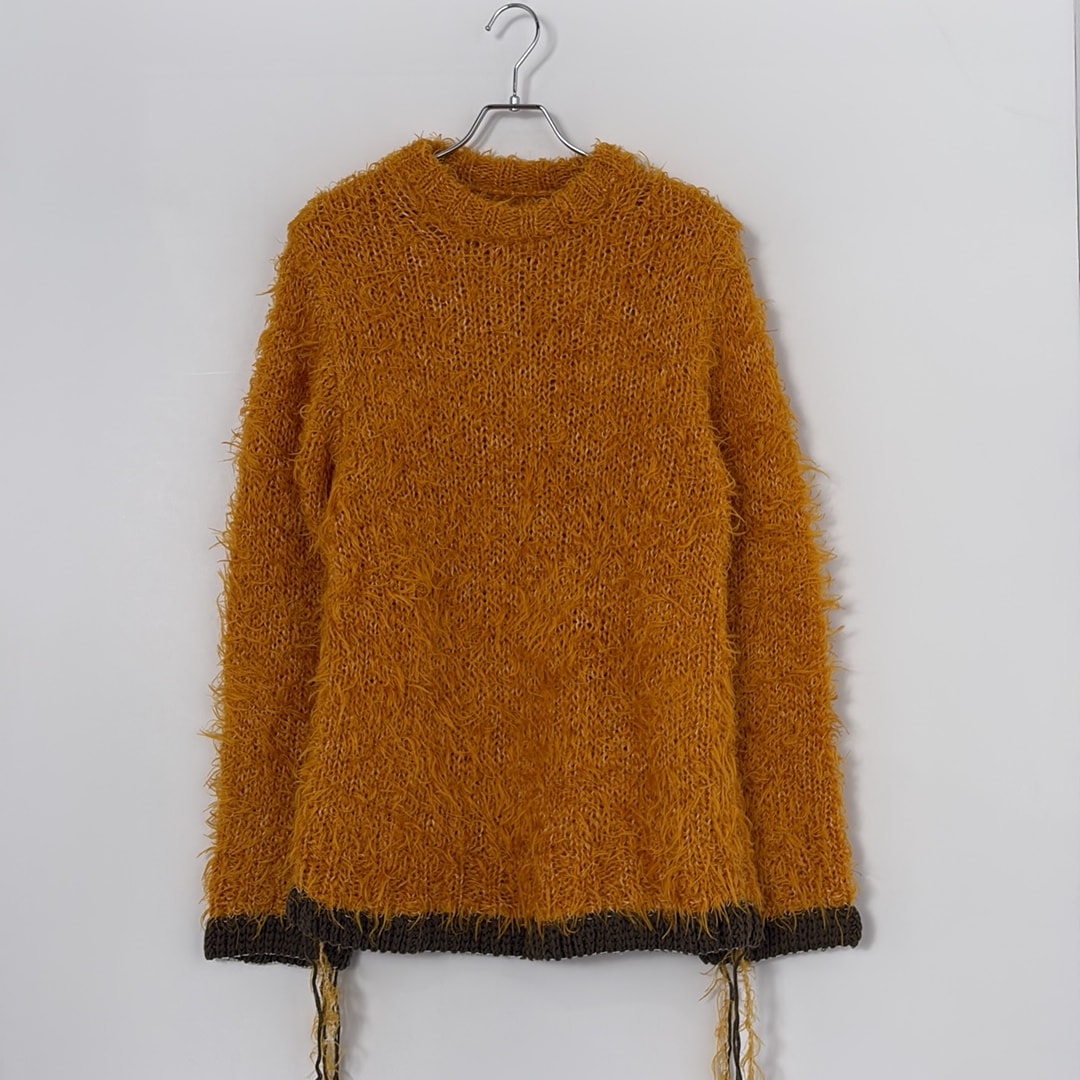 sacai Furry Knit Pullover Orange