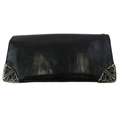 Chrome Hearts Single Fold Long Wallet Tips "Black"