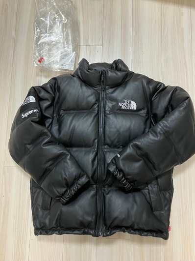 Supreme x The North Face Leather Nuptse Jacket "Black"
