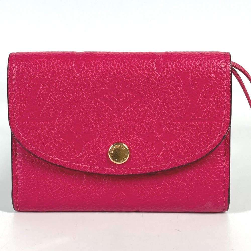 ルイヴィトン LOUIS VUITTON ポルトモネ・ロザリ M81521 モノグラムアンプラント コンパクトウォレット 2つ折り財布 モノグラムアンプラントレザー ローズポンディシェリ ピンク