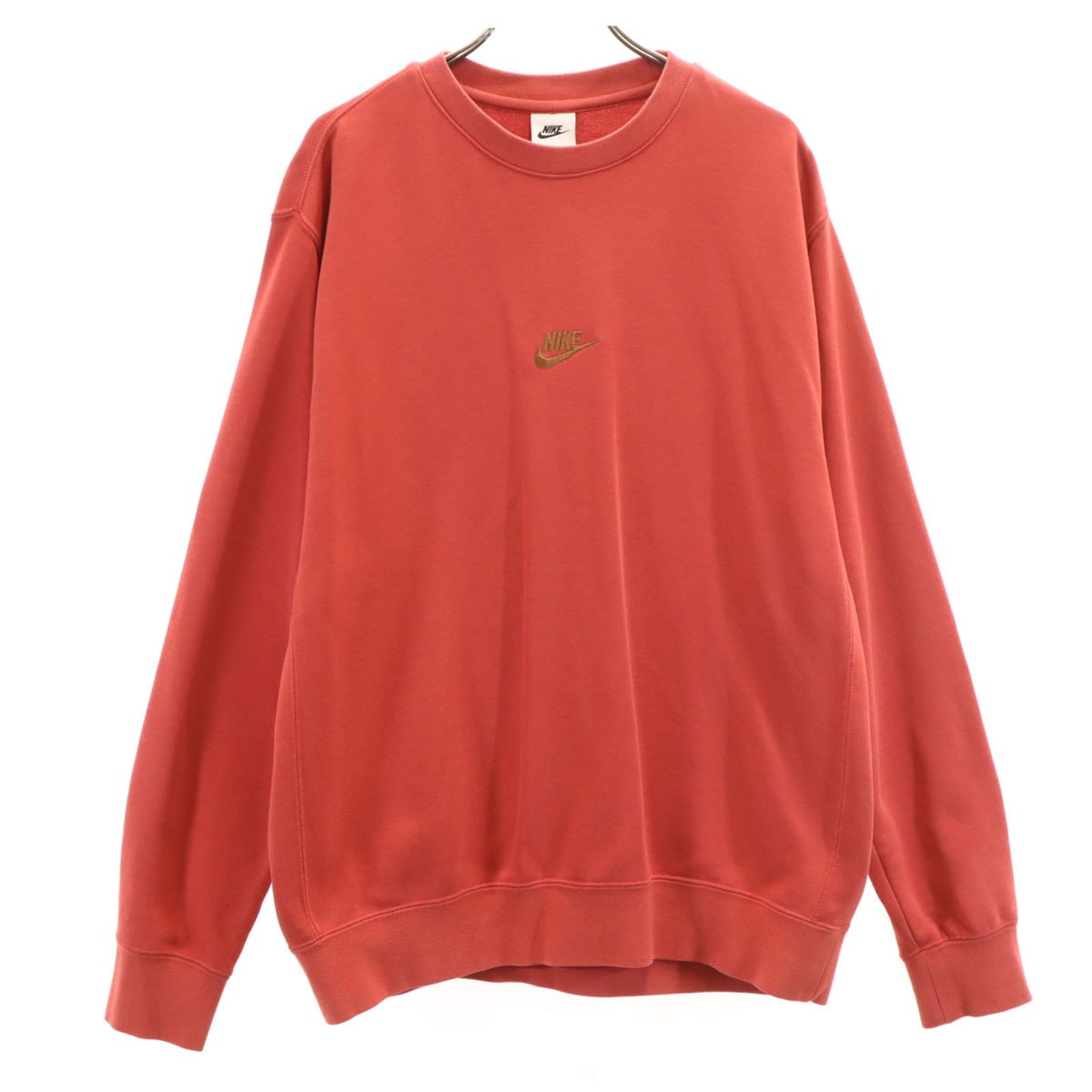 NIKE ナイキ ハンバーガー 長袖 スウェット トレーナー L レッド系 フレンチテリー