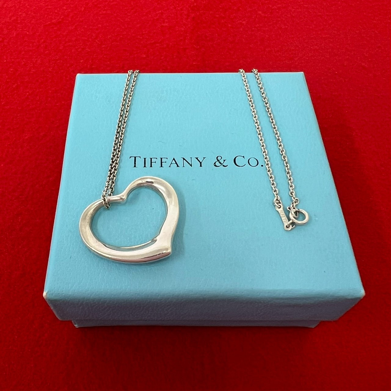 TIFFANY&Co. ティファニー オープンハート ネックレス シルバー925 ネックレス シルバー
 1630a