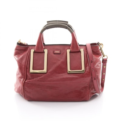 クロエ Chloe エテル 2way ハンドバッグ バッグ レザー レディース レッド系 / グリーン系 【中古】
