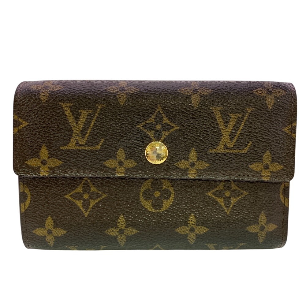 ルイヴィトン LOUIS VUITTON 三つ折り財布 モノグラム ポルトフォイユアレクサンドラ コンパクトウォレット M60047 ブラウン
