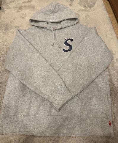 Supreme S Logo Hooded Sweatshirt "Heather Grey" (22FW)