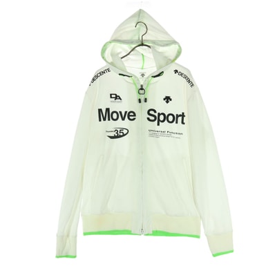 DESCENTE デサント ムーブスポーツ 長袖 フルジップ パーカー L ホワイト系
