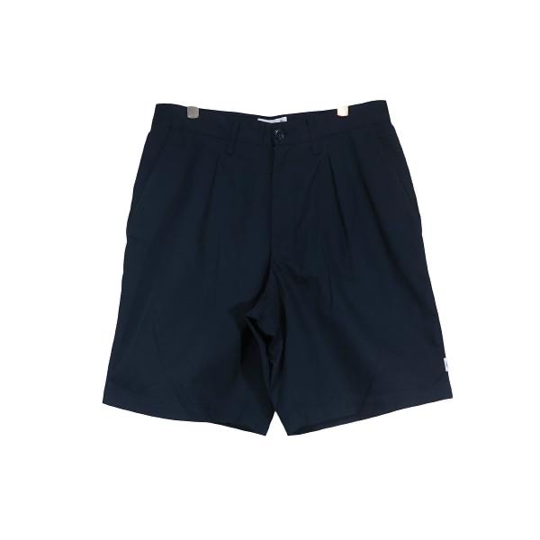 WTAPS ダブルタップス 23SS TRDS2001/SHORTS/CTPL.TWILL 231TQDT-PTM03 タック ショーツ コットンポリエステル ツイル ネイビー ショート ハーフ パンツ ボトムス サイズ02(M)