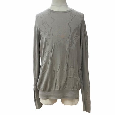 美品 エルメス セーター グレー メンズ L 11-5724