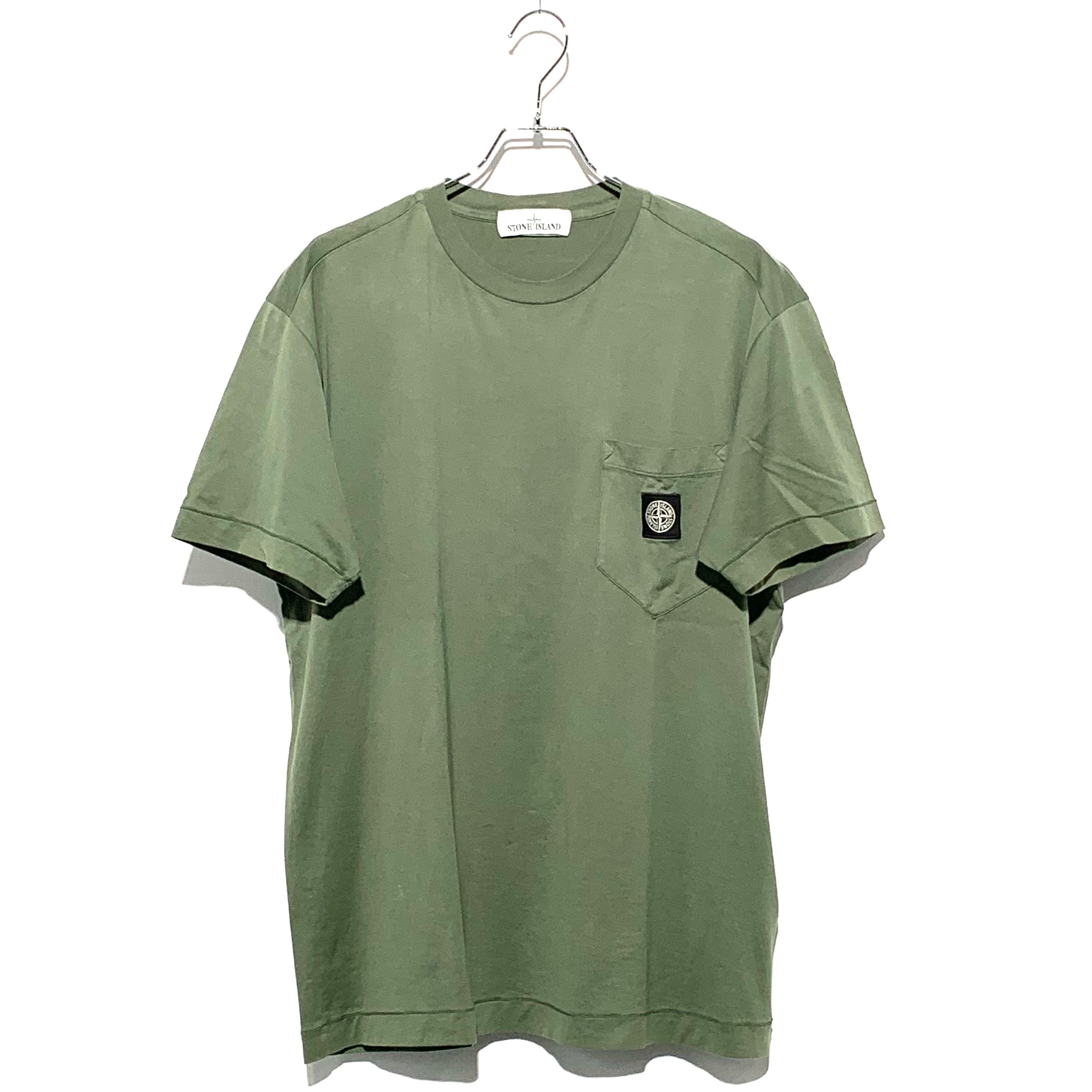 STONE ISLAND コンパスロゴポケットTee オリーブ